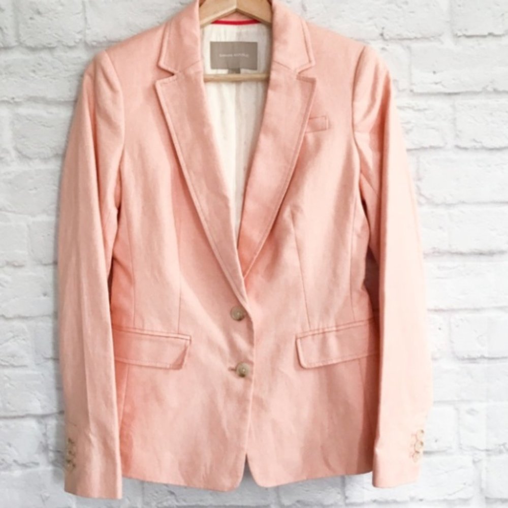 NWT Banana Republic Women's Linen Peach Blazer